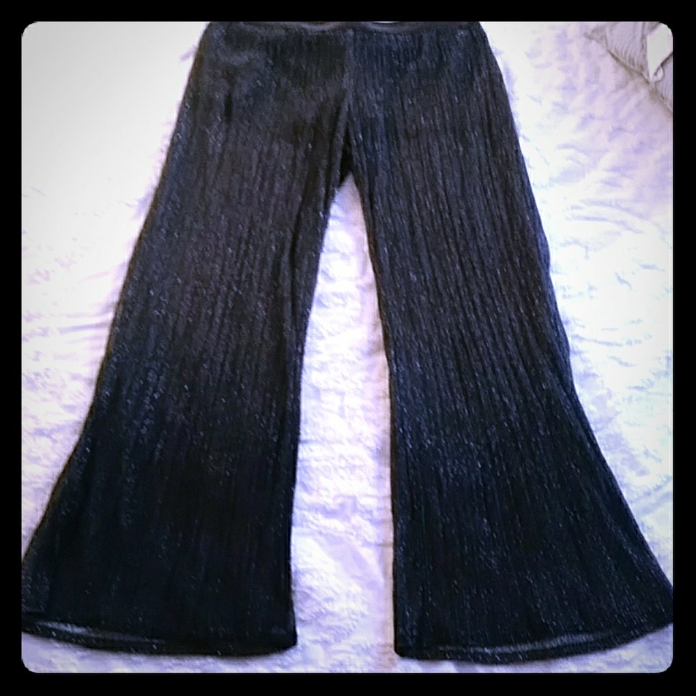 Sheer glittery dress pants